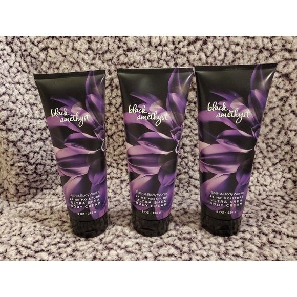 Bath & Body Works Black Amethyst Hand Body Cream Set of 3
